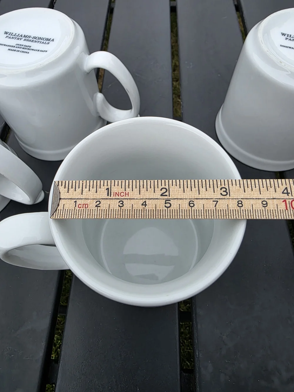 Williams Sonoma White Ceramic Mugs - Set of 4